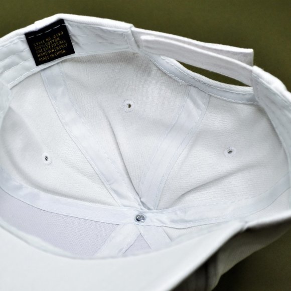 Custom Made "Book Hoarder" White Baseball Cap - Adjustable Velcro - Picture 7 of 9